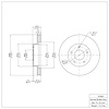 E-Line Blank Brake Rotor, 1999-2001 Infiniti/Nissan, Position: Front - image 1