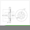 E-Line Blank Brake Rotor, 2003-2005 Infiniti/Nissan, Position: Front - image 1