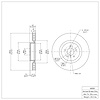 E-Line Blank Brake Rotor, 2003-2008 Infiniti/Nissan, Position: Front - image 1