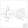 E-Line Blank Brake Rotor, 1997-2004 Mitsubishi, Position: Rear - image 1