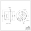 E-Line Blank Brake Rotor, 2004-2012 Mitsubishi, Position: Rear - image 1