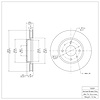 E-Line Blank Brake Rotor, 2004-2004 Mitsubishi, Position: Front - image 1