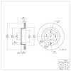 E-Line Blank Brake Rotor, 2008-2015 Mitsubishi, Position: Rear - image 1