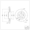 E-Line Blank Brake Rotor, 2004-2011 Mitsubishi, Position: Front - image 1