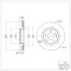 E-Line Blank Brake Rotor, Fits Select Mitsubishi, Position: Front - image 2