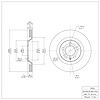 E-Line Blank Brake Rotor, 2004-2009 Audi/Porsche/Volkswagen, Position: Rear - image 1