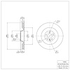 E-Line Blank Brake Rotor, 2005-2010 Audi/Porsche/Volkswagen, Position: Front - image 1