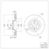 E-Line Blank Brake Rotor, 2005-2011 Audi/Porsche/Volkswagen, Position: Front - image 3