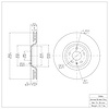 E-Line Blank Brake Rotor, 2008-2011 Audi/Porsche/Volkswagen, Position: Front - image 1