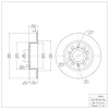 E-Line Blank Brake Rotor, 2010-2019 Audi/Porsche/Volkswagen, Position: Rear - image 1