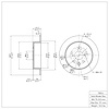 E-Line Blank Brake Rotor, 2006-2015 Lexus/Toyota/Scion, Position: Rear - image 1