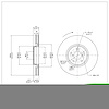 E-Line Blank Rotor, 2007-2011 Lexus/Toyota/Scion, Position: Front Right - image 1