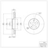 E-Line Blank Brake Rotor, 1987-1991 Lexus/Toyota/Scion, Position: Front - image 4