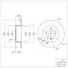 E-Line Blank Brake Rotor, 2000-2004 Lexus/Toyota/Scion, Position: Rear - image 1