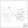 E-Line Blank Brake Rotor, 2002-2008 Lexus/Toyota/Scion, Position: Rear - image 4
