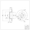 E-Line Blank Brake Rotor, 2007-2012 Lexus/Toyota/Scion, Position: Rear - image 1