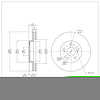 E-Line Blank Brake Rotor, 2010-2017 Lexus/Toyota/Scion, Position: Front - image 1