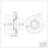 E-Line Blank Brake Rotor, 1990-1992 Lexus/Toyota/Scion, Position: Front - image 1
