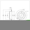 E-Line Blank Brake Rotor, 2001-2009 Lexus/Toyota/Scion, Position: Rear - image 1