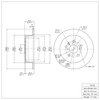 E-Line Blank Brake Rotor, 2004-2009 Lexus/Toyota/Scion, Position: Rear - image 3
