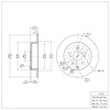 E-Line Blank Brake Rotor, 2006-2018 Lexus/Toyota/Scion, Position: Rear - image 1