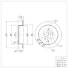 E-Line Blank Brake Rotor, 2010-2020 Lexus/Toyota/Scion, Position: Rear - image 1