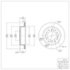 E-Line Blank Brake Rotor, Fits Select Lexus/Toyota/Scion, Position: Rear - image 1