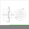 E-Line Blank Brake Rotor, 2006-2015 Ford/Lincoln/Mercury/Mazda, Position: Rear - image 1