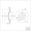 E-Line Blank Brake Rotor, 2004-2006 Lexus/Toyota/Scion, Position: Front - image 1