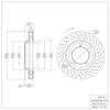 E-Line Drilled Rotor, 1982-1989 Audi/Porsche/Volkswagen, Position: Front Right - image 1