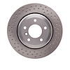E-Line Drilled Brake Rotor, 2001-2006 BMW, Position: Rear - image 1