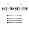 Disc Brake Hardware Kit, 2010-2018 Fits Multiple Makes/Models, Position: Rear