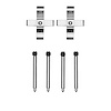 Disc Brake Hardware Kit, 1997-2008 GM, Position: Rear - image 1