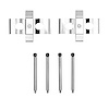 Disc Brake Hardware Kit, 1985-1991 Mercedes-Benz, Position: Front - image 1