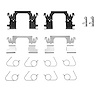 Disc Brake Hardware Kit, Fits Select Fits Multiple Makes/Models, Position: Front