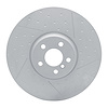 Hi-Carbon Alloy Geomet-Coated Dimpled & Slotted Rotor, Fits Select BMW, Position: Right Front