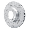 Hi-Carbon Alloy Geomet-Coated Drilled Rotor, 1999-2021 Audi/Porsche/Volkswagen, Position: Front Left
