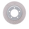Hi-Carbon Alloy Geomet-Coated Drilled Rotor, 2005-2021 Audi/Porsche/Volkswagen, Position: Rear