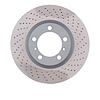 Hi-Carbon Alloy Geomet-Coated Drilled Rotor, 2009-2021 Audi/Porsche/Volkswagen, Position: Right Front