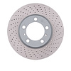 Hi-Carbon Alloy Geomet-Coated Drilled Rotor, 2013-2016 Audi/Porsche/Volkswagen, Position: Front Right - image 1