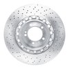 Hi-Carbon Alloy Geomet-Coated Drilled Rotor, 2015-2017 Audi/Porsche/Volkswagen, Position: Rear Right - image 3