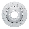 Hi-Carbon Alloy Geomet-Coated Drilled Rotor, 2016-2021 Audi/Porsche/Volkswagen, Position: Front Right