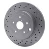 Hi-Carbon Alloy Geomet-Coated Drilled Rotor, 2018-2021 Subaru, Position: Rear - image 2