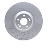 Hi-Carbon Alloy Geomet-Coated Drilled Rotor, 2014-2021 Mercedes-Benz, Position: Front - image 1
