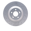 Hi-Carbon Alloy Geomet-Coated Drilled Rotor, 2014-2021 Mercedes-Benz, Position: Rear