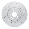 Hi-Carbon Alloy Geomet-Coated Drilled Rotor, Fits Select Mercedes-Benz, Position: Front - image 1