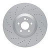 Hi-Carbon Alloy Geomet-Coated Drilled Rotor, Fits Select Mercedes-Benz, Position: Front
