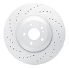 Hi-Carbon Alloy Geomet-Coated Drilled Rotor, Fits Select Mercedes-Benz, Position: Rear