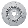 Hi-Carbon Alloy Geomet-Coated Drilled Rotor, 2014-2018 Audi/Porsche/Volkswagen, Position: Front - image 1
