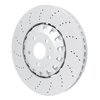 Hi-Carbon Alloy Geomet-Coated Drilled Rotor, Fits Select Audi/Porsche/Volkswagen, Position: Front - image 2